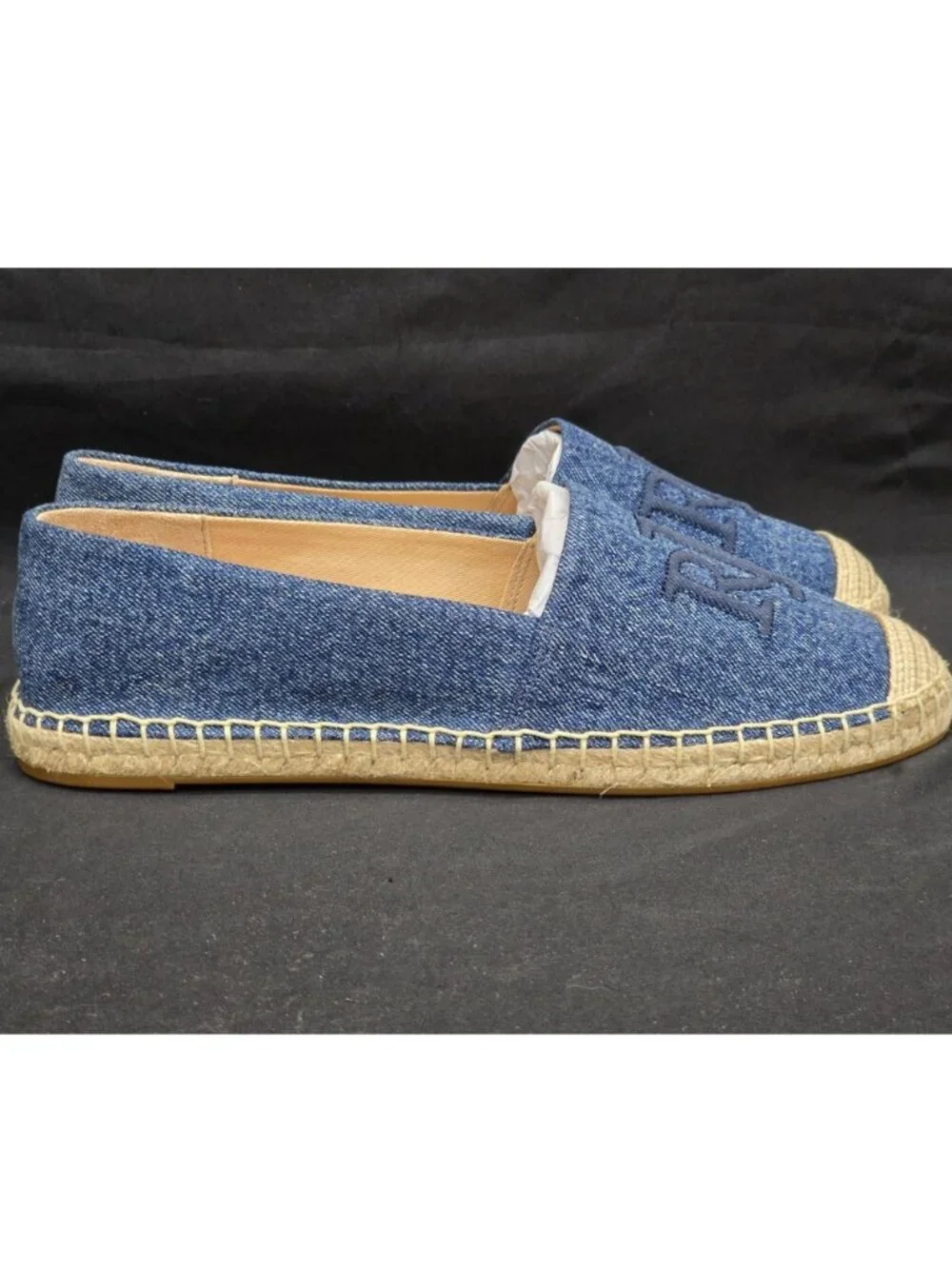✨Lauren Cameryn Washed Denim Espadrille 10B Blue NWT